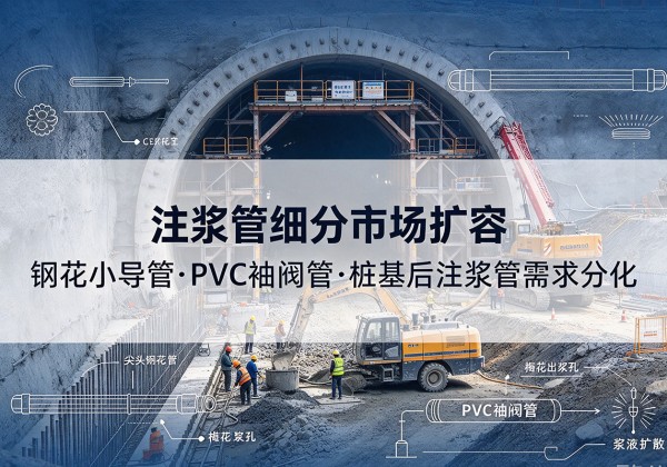 石首注浆管细分市场扩容，隧道钢花小导管、PVC 袖阀管、桩基后注浆管需求分化